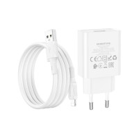 Зарядний пристрій BOROFONE BA74A Aspirer single port charger set(iP) White (BA74ALW)