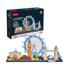 Пазл Cubic Fun Тривимірна головоломка-конструктор City Line Лондон з LED підсвіткою (L532h)
