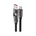 Дата кабель USB-C + USB-A to USB-C 1.2m 3.0A zink alloy C13-04 Black Acefast (6974316282334)