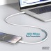 Дата кабель USB 2.0 AM to USB-C 1.0m 60W white Digitus (AK-300340-010-W)