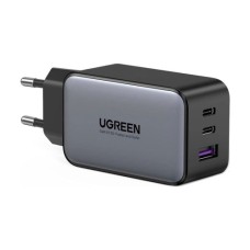 Зарядний пристрій Ugreen 2xUSB-C + 1xUSB 65W GaN gray (10335)
