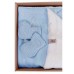 Набір дитячого одягу Прованс Набір для немовлят Блакитний 3 одиниці (плед, чоловічок (4823093427938)