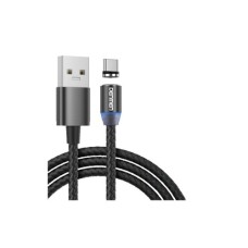 Дата кабель USB 2.0 AM to USB-C magnetic black Denmen (DN-D09T-BK)