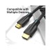 Кабель мультимедійний HDMI M to HDMI M 5.0m 8K60Hz cotton braided black Vention (AAUBJ)