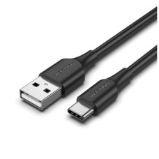 Дата кабель USB 2.0 AM to USB-C 2.0m 3A black Vention (CTHBH)