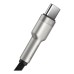 Дата кабель USB 3.1 AM to Type-C 0.25m CAKF 6.0A 66W Cafule Series Metal Data Cable Black Baseus (CAKF000001)