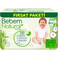 Підгузки Bebem Natural 5 Junior 11-18 кг 40 шт (8690536831975)