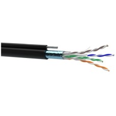 Кабель мережевий OK-Net FTP 305м cat.6 зовнішній, трос 7*0,5 (F/UTP-cat.6) (КППЭт-ВП (250) 4*2*0,54)