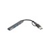 Концентратор Dynamode USB Type-C + USB-A to 1хUSB-C 3.0 1хUSB-A 3.0 2xUSB-A 2.0 dark grey (DM-UH-314AC)