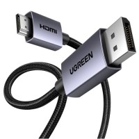 Кабель мультимедійний DisplayPort M to HDMI M 5.0m V2.0 4K30Hz DP125 black Ugreen (35845)