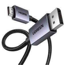 Кабель мультимедійний DisplayPort M to HDMI M 5.0m V2.0 4K30Hz DP125 black Ugreen (35845)