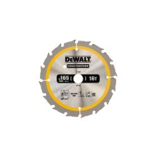 Диск пильний DeWALT CONSTRUCTION 165 х 20 мм, 16z (ATB), 20 градусів (DT1948)