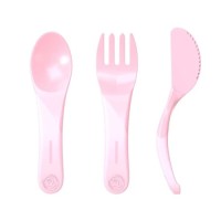 Набір дитячого посуду Twistshake 6+ столових приборів світло-рожеві (78199)