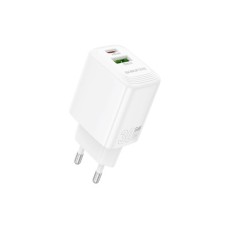 Зарядний пристрій BOROFONE BN29 Fuente 1xUSB-C PD30W + 1xUSB QC3.0 White (6941991120329)