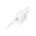 Зарядний пристрій BOROFONE BN29 Fuente 1xUSB-C PD30W + 1xUSB QC3.0 White (6941991120329)