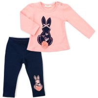 Набір дитячого одягу Breeze з зайчиками (10038-104G-pink)