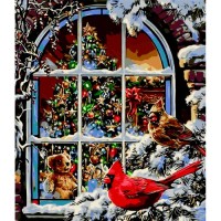 Картина по номерам ZiBi Вікно у Різдво 40*50 см ART Line (ZB.64117)