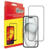 Скло захисне Dengos Full Glue iPhone 15 (black) (TGFG-318)