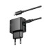Зарядний пристрій HOCO CS61A Bright 1xUSB-C PD30W + 1xUSB QC3.0 + cable USB-C to Lightning Black (6942007638432)