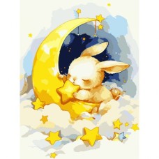 Картина по номерам Santi Зайченя з зірочкою 30х40 см LED під (956443)