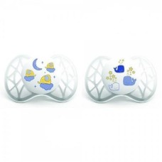 Пустушка Nuvita Air симметрическая 0м+ 2 шт. светится в темноте (NV7063)