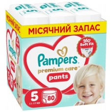 Підгузки Pampers Premium Care Pants Розмір 5 (11-17 кг) 80 шт (8006530320153)