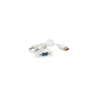 Перехідник HDMI M to VGA F + Audio 0.1m 4K/2K white Voltronic (YT-C-HDMI(M)/VGA(F)+AUX-W)