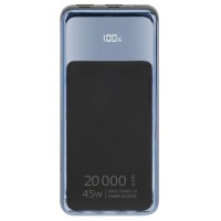 Батарея універсальна RivaCase 20000mA, 45W, QC/PD, LCD, black (RIVAPOWER VA1075 (Black))