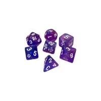Набір кубиків для настільних ігор Games 7 Days Double Glitter 7 Dice Set - Blue-Purple (g7dglitdc14)