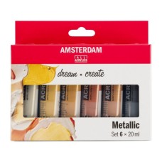 Акрилові фарби Royal Talens AMSTERDAM METALLIC, 6*20 мл (8712079451110)