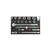 Набір інструментів Toptul з тріскачкою, в ложементі 3/4" 20шт. (GVD2010)