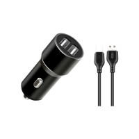Зарядний пристрій XO 1xUSB + cable USB to USB-C TZ09 black (6920680873500)