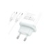 Зарядний пристрій HOCO C104A USB-C PD20W + cable USB-C to USB-C white (6931474782915)