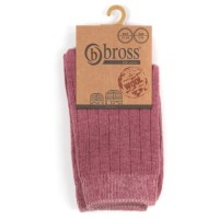 Шкарпетки дитячі Bross теплі у рубчик (3692-7-9-pink)