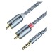 Кабель мультимедійний 3.5mm M to 2xRCA M 3.0m Essager (EYPZJ-MYC0G)