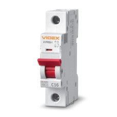 Автоматичний вимикач Videx_ RS4 RESIST 1п 16А С 4,5кА (VF-RS4-AV1C16)