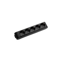 Колодка для подовжувача Panasonic X-tendia із заземленням 5 гнізд black (WLTB04502BL-UA)