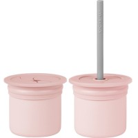 Поїльник-непроливайка MinikOiOi Sip+Snack - Pinky Pink / Powder Grey (101100108)