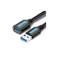 Дата кабель USB 3.0 AM/AF 3.0m black Vention (CBHBI)