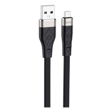 Дата кабель USB 2.0 AM to Micro 5P 1.0m 2.4A silicone X53 black HOCO (6931474738073)