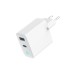 Зарядний пристрій Gembird 1xUSB-C PD45W + 1xUSB QC3.0 white (TA-UC-PDQC45L-W-01)