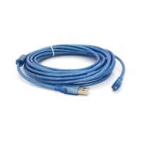 Дата кабель USB 2.0 AM to Micro 5P 5.0m blue Voltronic (YT-AM/Mc-5B/05424)