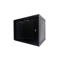Шафа настінна Hypernet 9U 19" 600x350 (WMNC-35-9U-FLAT-AC-BLACK)