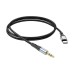 Кабель мультимедійний USB-C to 3.5mm M 1.0m silicone black HOCO (6931474769497)